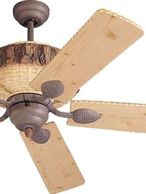 Monte Carlo 52" Great Lodge Rustic Ceiling Fan with the look of rough ...