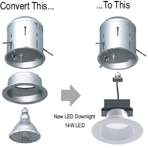 Simple Kit to Convert Recessed Lighting to LED