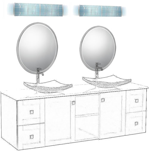 Modern Bath with Fire Farm's Tokyo Bath Bracket
