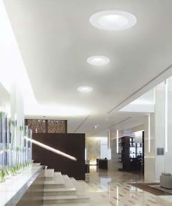 Hallway with Eurofase 25081 6" LED Conversion Kit