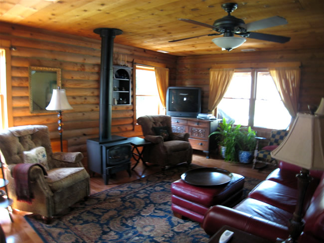 Work in Progress - This is the living room of my log cabin.