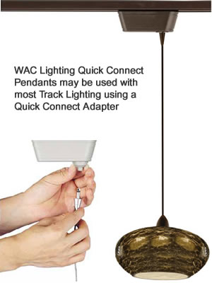 WAC Lighting Quick Connect Pendants for Track Lighting