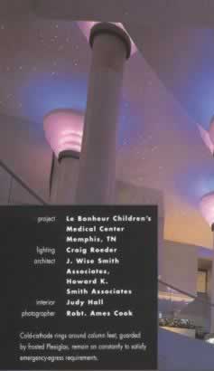 At the Le Bonheur Children's Hospital - Memphis, TN “Stars, courtesy of fiber optics, change colors as they twinkle.” Lighting Design Sourcebook: 600 Solutions for Residential and Commercial Spaces Paperback by Randall Whitehead