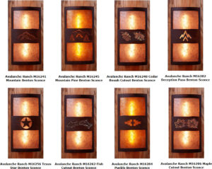 Avalanche Ranch Benton Sconce Series - Curved for Log Homes - Handmade In USA