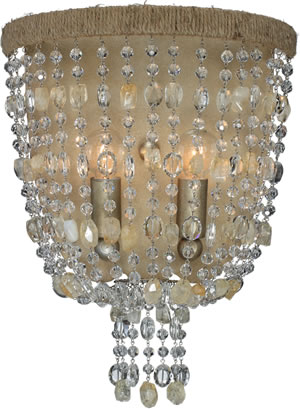 Crystorama 262-BS Natural Wall Sconce from the Eva Collection