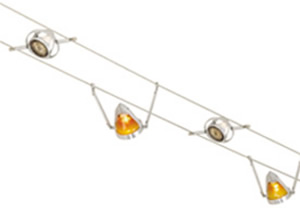 Tech Lighting Kable Lite with K-Hello Head Elements and K-Bye-Bye Head Elements with Amber Round Glass Shield Accessories 