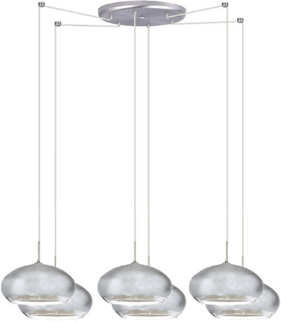 Besa Lighting 4345 Brio 14 Mini Multi-Pendants with sky hooks