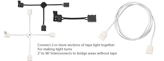 Supply leads and Interconnects Measure any distance between the pieces of tape to connect them.