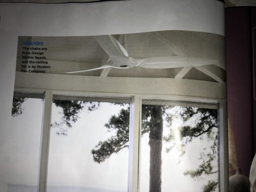 The photo in Coastal Living’s June 2017 issue looks like the new IC/Air3 Ceiling Fan, designed by Guto Indio da Costa. 