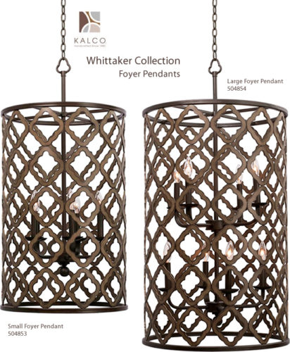 Kalco 504853, 504854 Whittaker Foyer Pendants