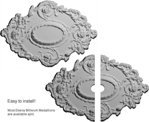 Ekena Millworks Kinsley Flowing Leaf Ceiling Medallion, easy to install and surprisingly inexpensive!