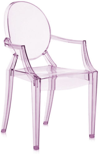 Louis Ghost Chairs are available in a variety of beautiful translucent and transparent colors. 