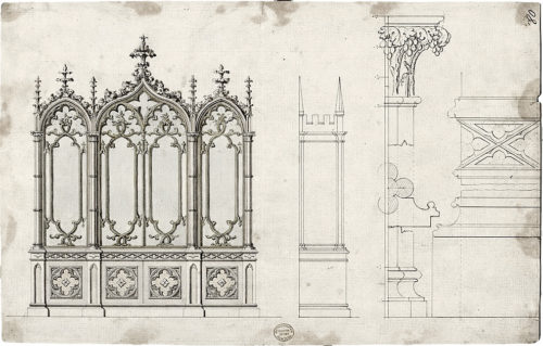 Gothick Bookcase from Chippendale Drawings from 1761 in the Metropolitan Museum of Art - Examples of Medieval Influence on Furniture Design – myDesign42