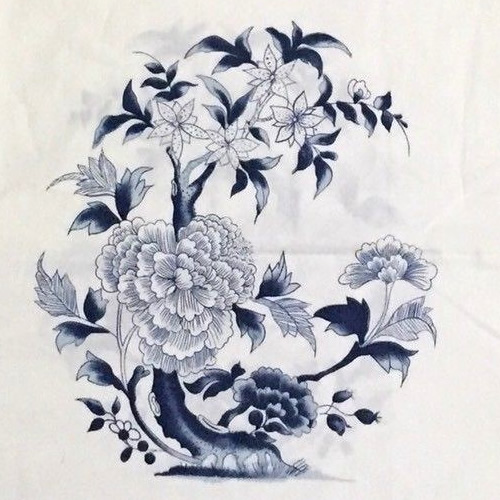 Ralph Lauren Medallion Pattern in Blue and White - Ralph Lauren Chinoiserie