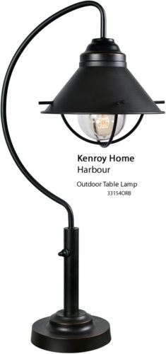 Kenroy Home 33154ORB Harbour Outdoor Table Lamp - Table Lamps for Your Porch - Deep Discount Lighting