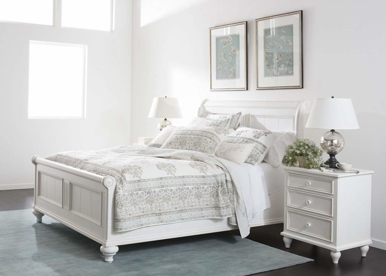 Bedroom with Ethan Allen Robyn Sleigh Bed