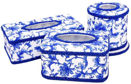 George Jimmy Creative Blue And White Tissue Boxes - Blue Willow Bathroom Accessories - myDesign42