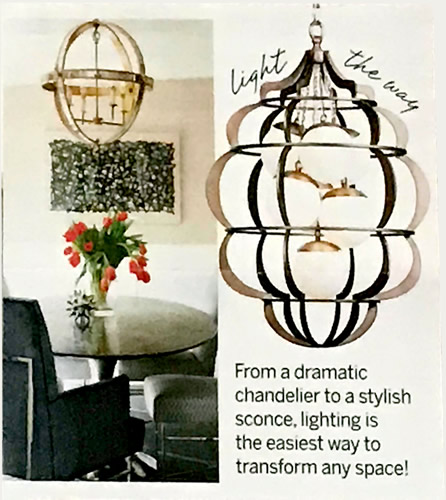 It’s All in the Details From a dramatic chandelier to a stylish sconce, lighting is the easiest way to transform any space! - Traditional Home “We want you back” packet