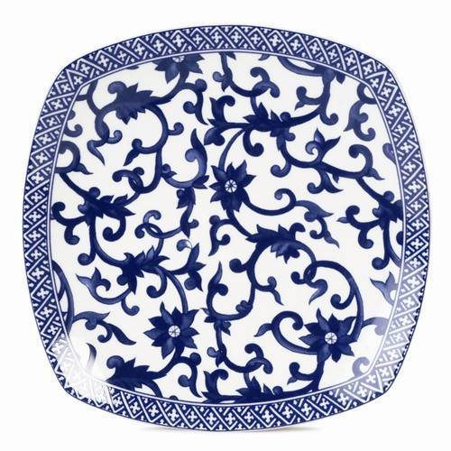 Lauren Ralph Lauren Mandarin Square Salad Plate - Ralph Lauren Blue and White Chinoiserie Fine China Dinnerware- my Design42