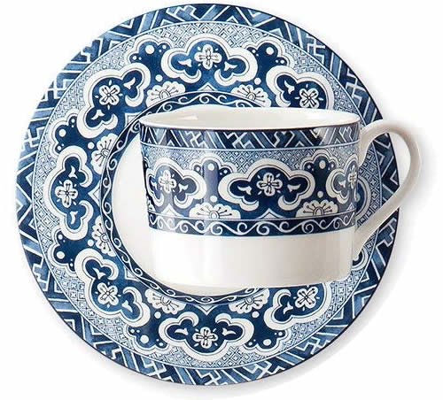 Ralph Lauren Empress Teacup and Saucer - Ralph Lauren Blue and White Chinoiserie Fine China Dinnerware- my Design42