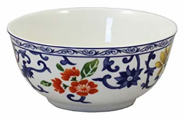 Ralph Lauren Mandarin Blue Floral Cereal Bowl - Ralph Lauren Blue and White Chinoiserie Fine China Dinnerware- my Design42