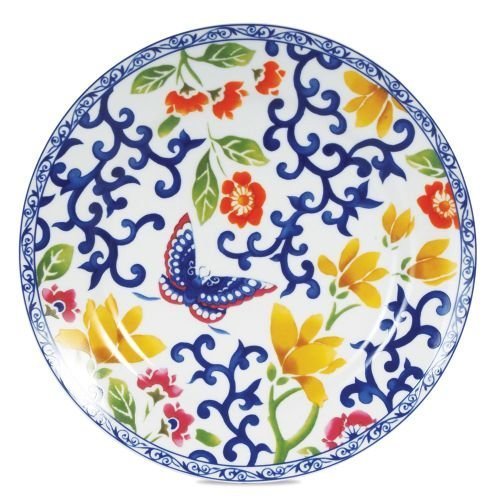 Ralph Lauren Mandarin Blue Floral Brunch Accent Plate - Ralph Lauren Blue and White Chinoiserie Fine China Dinnerware- my Design42