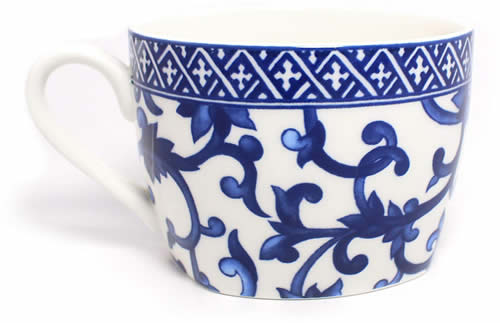 Ralph Lauren Mandarin Square Teacup - Ralph Lauren Blue and White Chinoiserie Fine China Dinnerware- my Design42