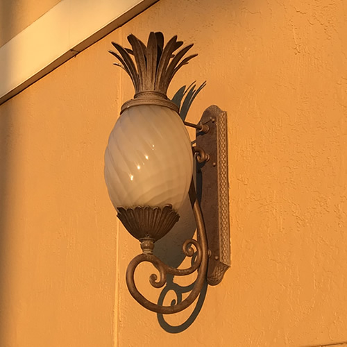 They look great even when they are not lit - Pineapple Lighting at Pollo Tropical – myDesign42