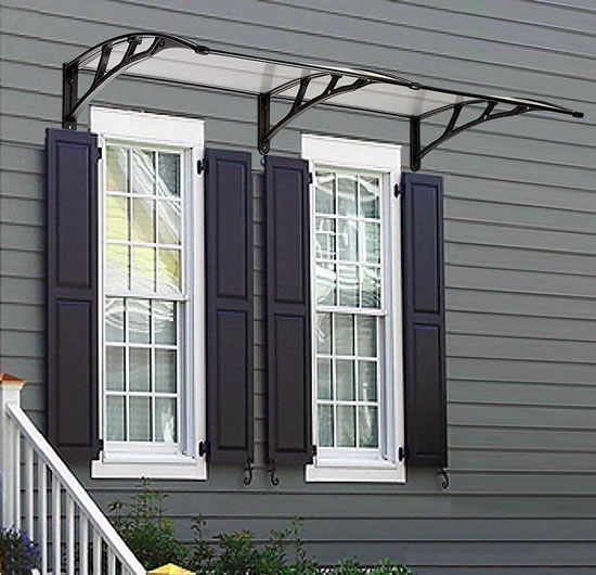 LAGarden 78"x 39" Door & Window Awning Canopy - Inexpensive, Easy-to-Install Awnings