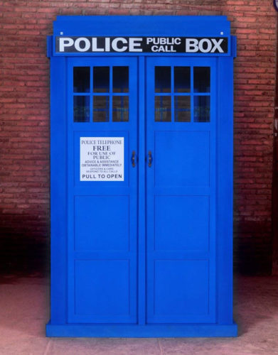 The Tardis is made of wood. The sign and lettering are painted on. - Love The Doctor? Full Size Police Call Box Tardis – Doctor Who Gift