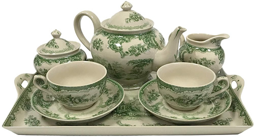 Reproduction Transferware Porcelain Tea Sets From The Madison Bay