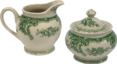 Gondola Green Antique Reproduction Transferware from the Madison Bay Company