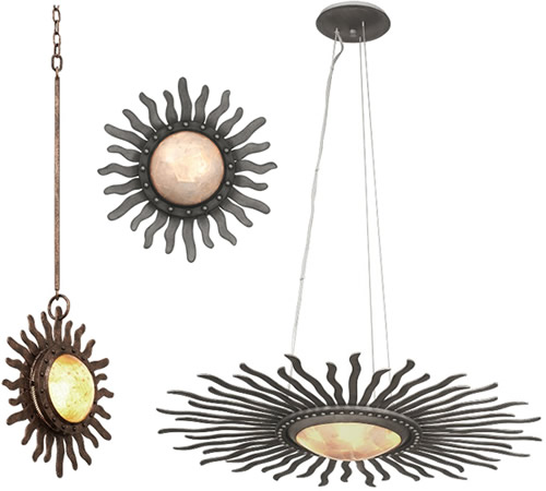 Kalco Lighting's Polaris Collection with Capiz shell - Capiz Chandeliers, Natural & Fresh