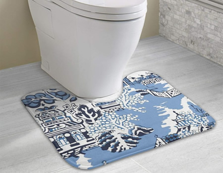 Blue Willow Memory Foam Contour Toilet Mats