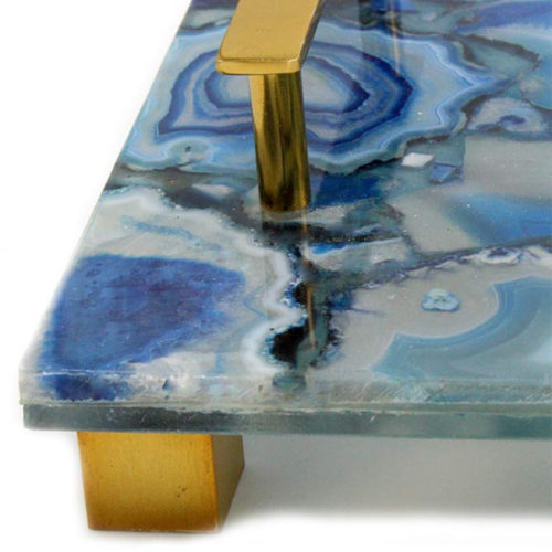 The closeup shows the bands of minerals - Enhance Your Home with Blue Agate –A Beautiful Natural(ish) Mineral – myDesign42