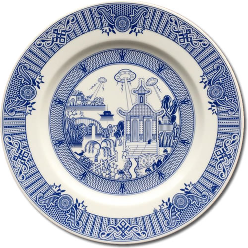 UFO Invasion - CalamityWare: Fun Twist on Blue Willow – myDesign42