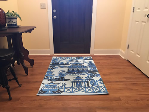 My entry - Indoor/Outdoor Blue Willow Pagoda Rugs from Dream Decor