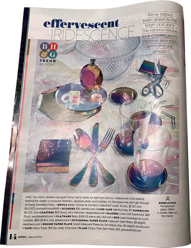 Effervescent Iridescence Better Homes & Gardens March 2019