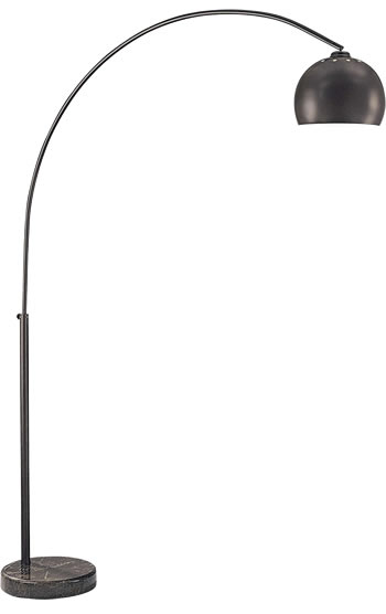 George's Reading Room Floor Lamp George Kovacs P053-615B Dorian Bronze Arc Floor Lamp with Black Marble Base - Arc Lamp - '70s Glam