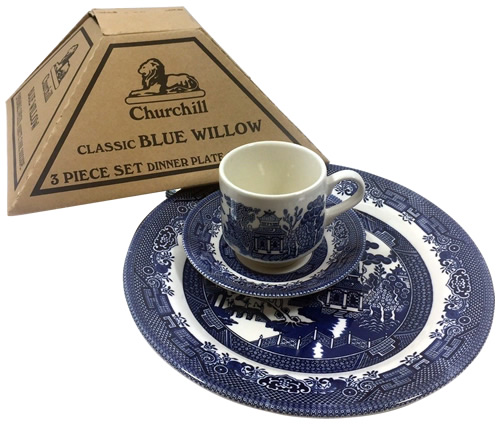 My first Churchill Blue Willow China from the grocery store - Blue Willow China - It's really not hard to find now