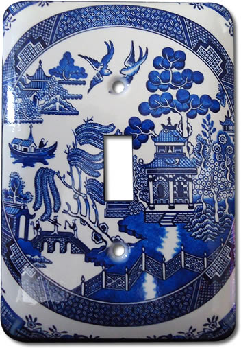 Jessies Design Industries Blue Willow Light Switch Cover Plate