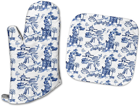 Jessies Designs Blue Willow Pot Holders