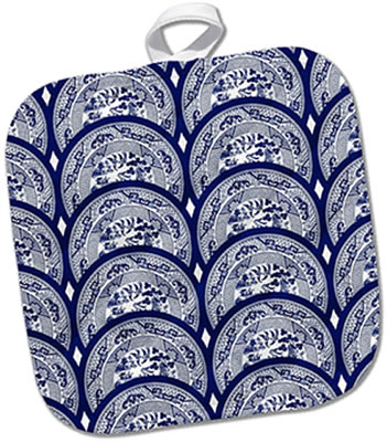 Blue Willow Plates Pot Holder from 3D Rose