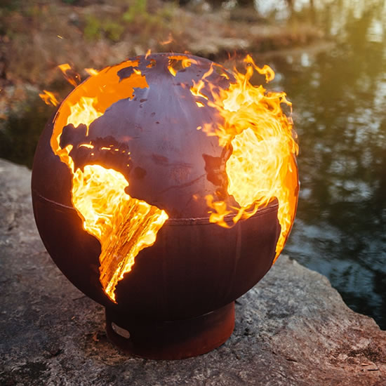 Third Rock Fire Pit, Fire Globe from Fire Pit Art