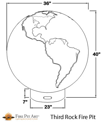 Third Rock Fire Pit made by Fire Pit Art - Third Rock Fire Pit, Fire Globe from Fire Pit Art – My design42