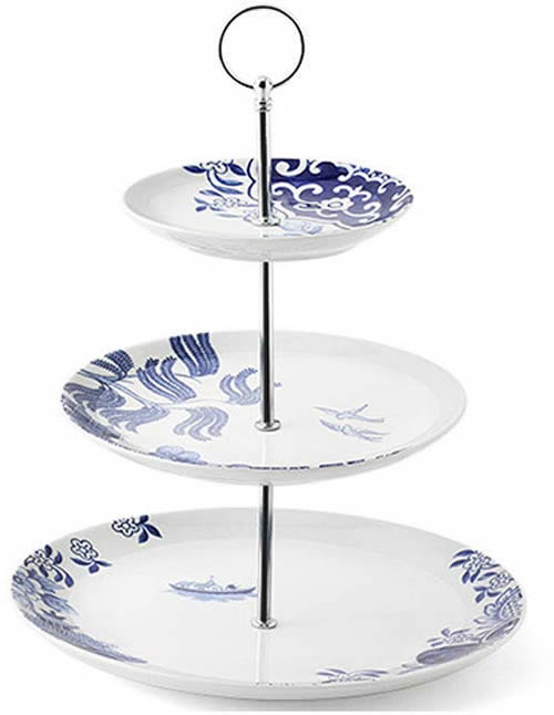 Loveramics Willow Love Story 3-Tier Cake Stand - Blue Willow 2-Tier and 3-Tier Servers and Cake Stands - myDesign42