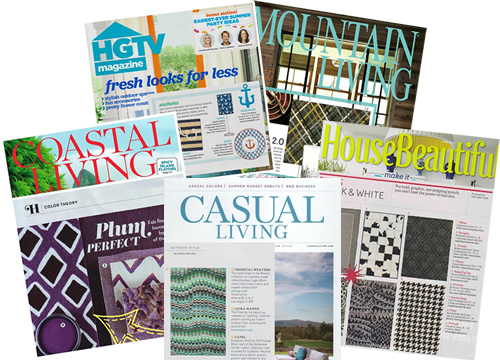 Liora Manné rugs have been featured in a lot of magazines like House Beautiful, Interior Design, Coastal Living, Casual Living and HGTV Magazine.