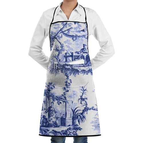 Chinoiserie Landscape Toile Apron