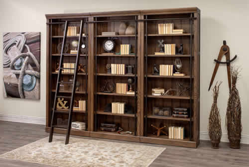 Martin Furniture Avondale Bookcases AE4094 with Metal Ladder IMTE402 