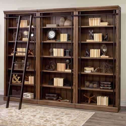 Martin Furniture Avondale Bookcases AE4094 with Metal Ladder IMTE402